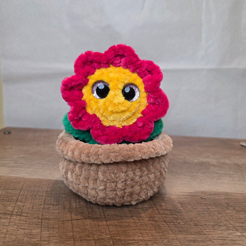 Crochet Pink Baby Flower!