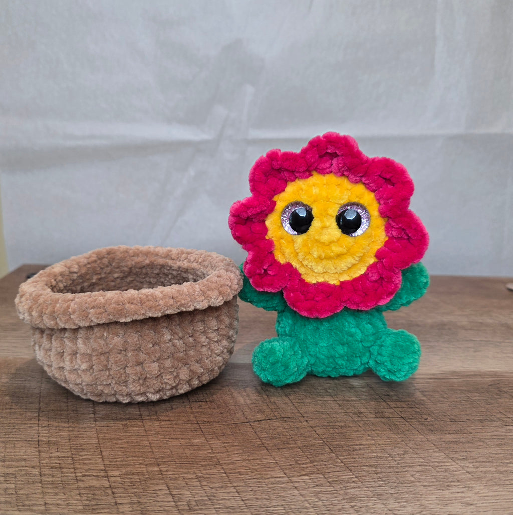 Crochet Pink Baby Flower!