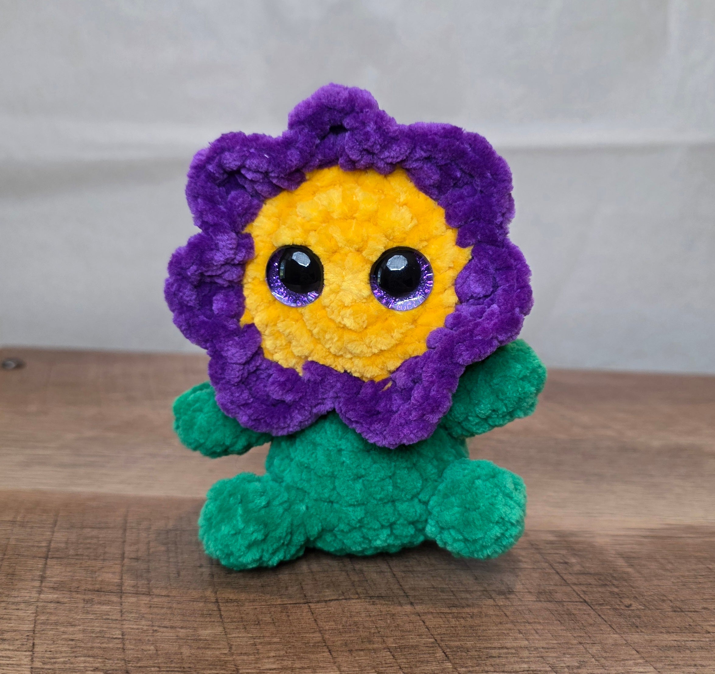 Crochet Purple Baby Flower!
