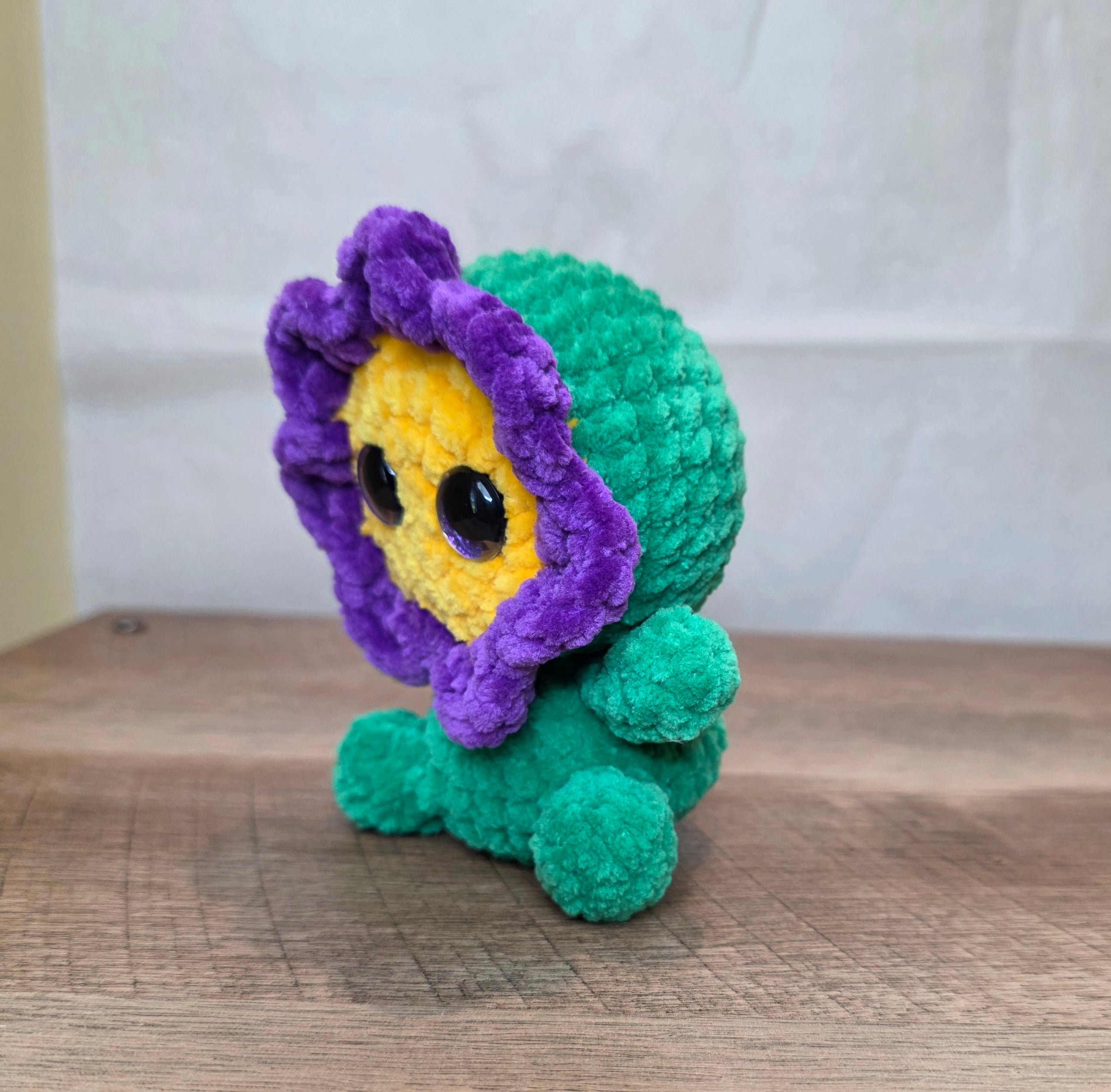 Crochet Purple Baby Flower!