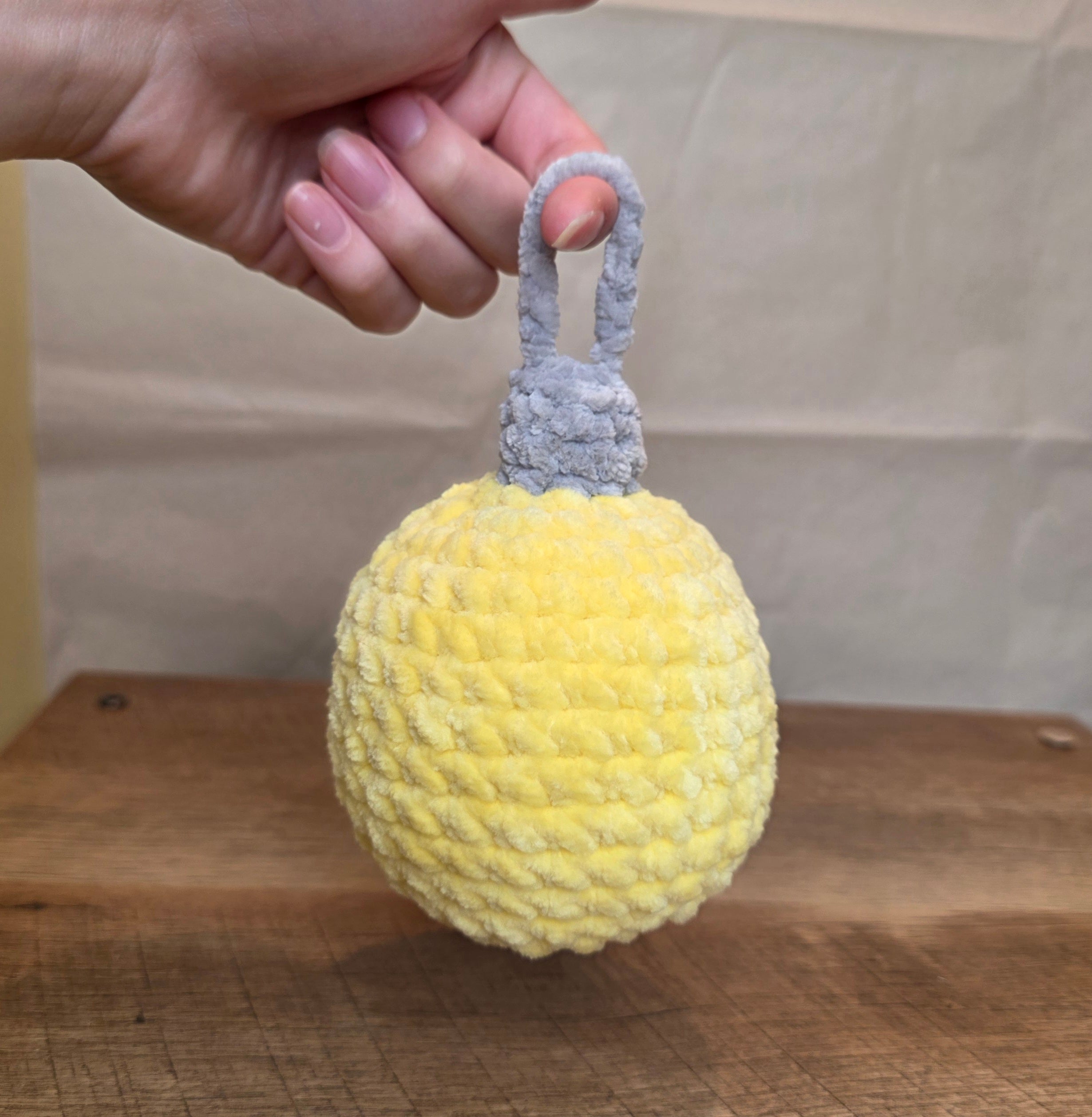 Crochet Yellow Christmas Ornament!