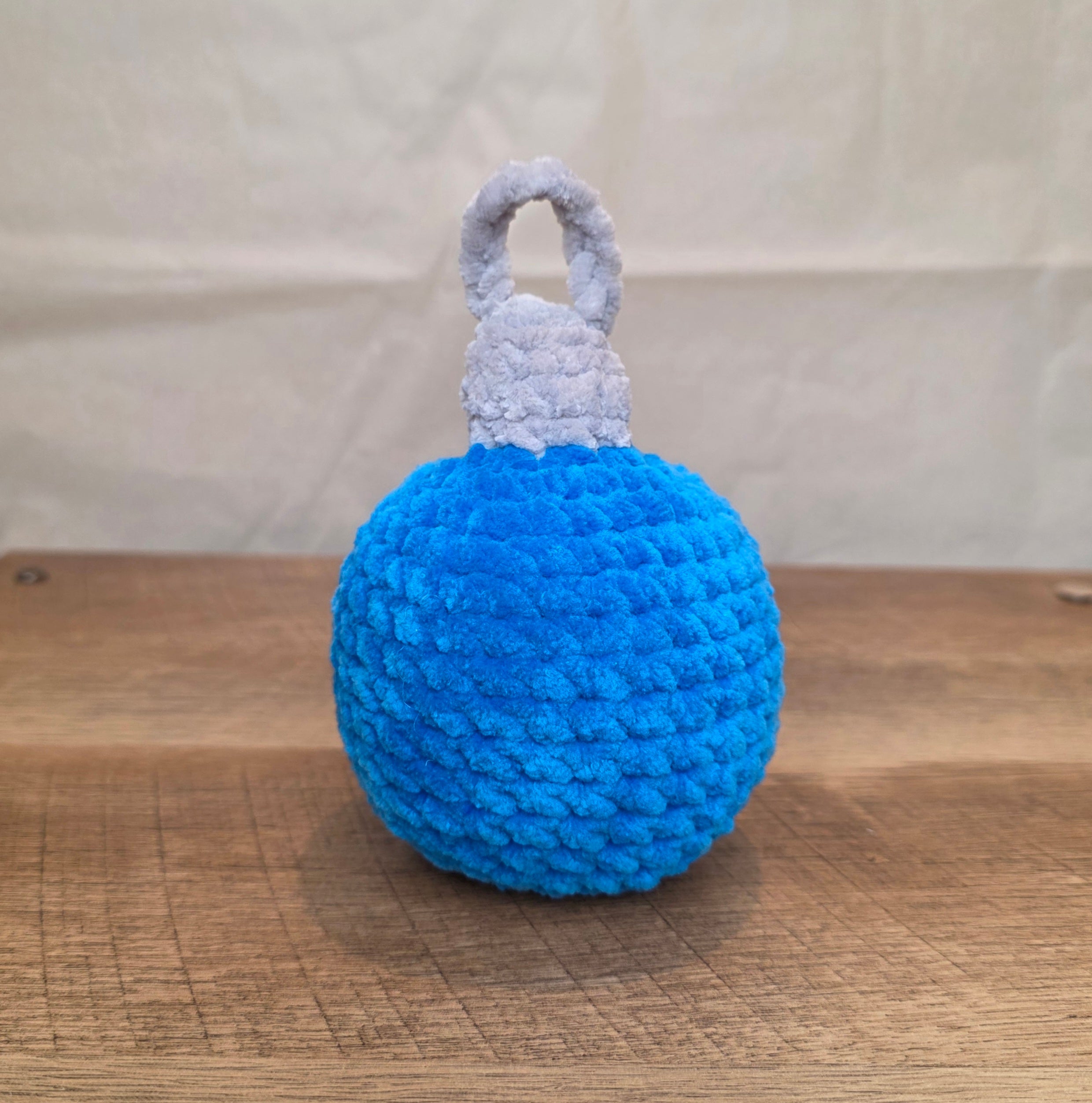 Crochet Blue Christmas Ornament!