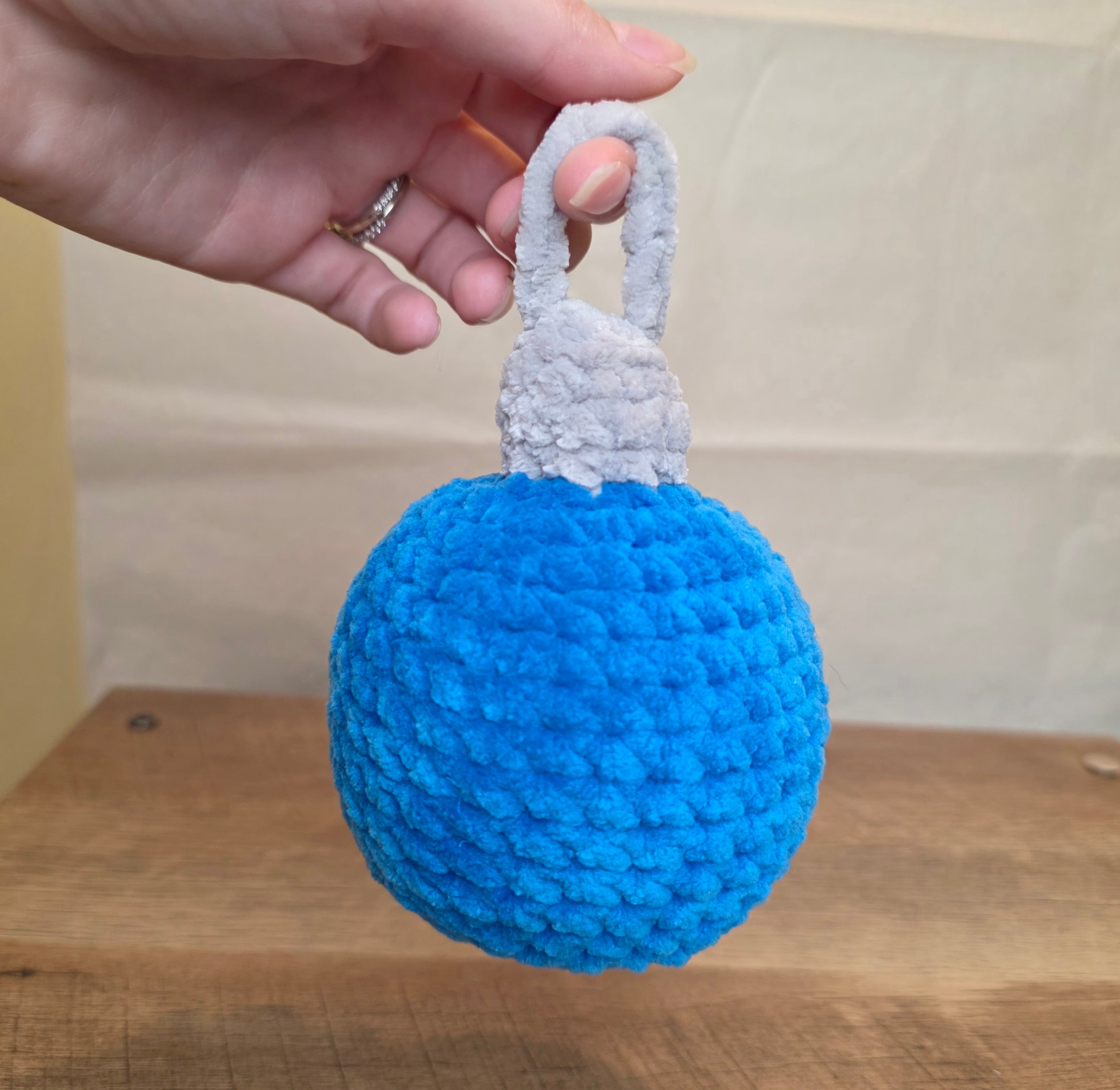 Crochet Blue Christmas Ornament!