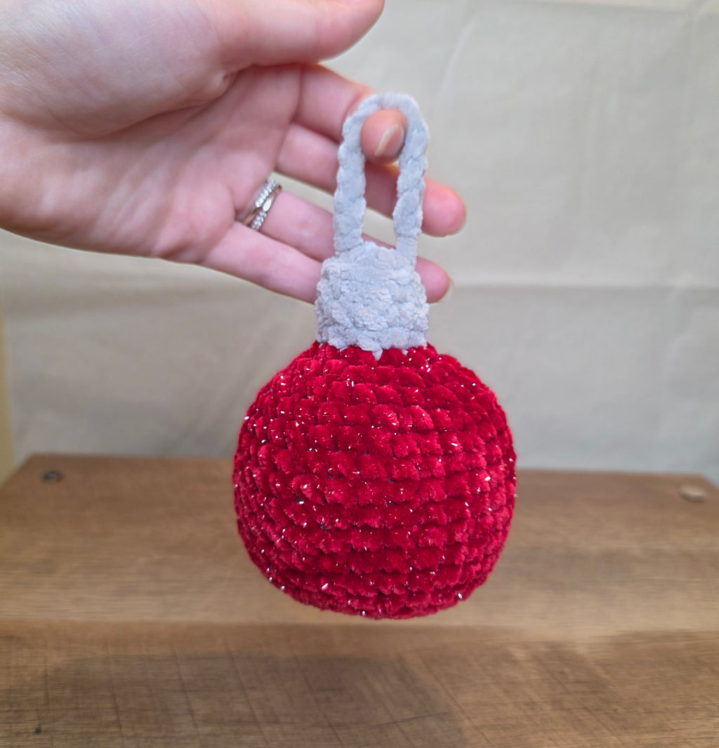 Crochet Red Christmas Ornament!